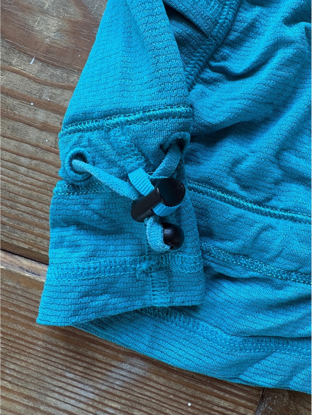 Lululemon Teal Blue Racerback Athletic Tank Top Size 4 Cinch Hem - Picture 5 of 7